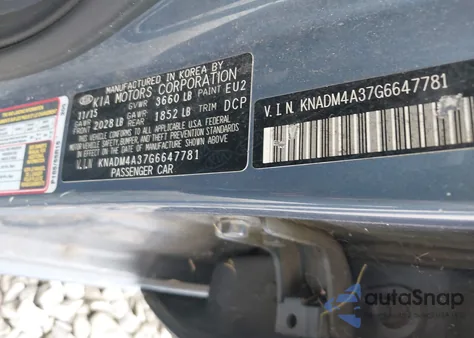 2016 Kia Rio Lx from USA, damaged, VIN KNADM4A37G6647781